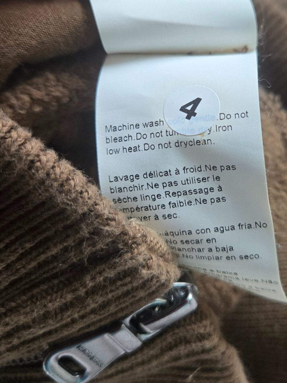 BOSS Hugo Boss Cotton Full Zip Brown Sweater/Sweatshirt XL - Picture 13 of 13